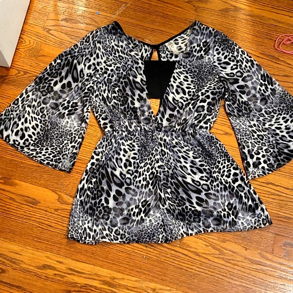 Leopard Print Romper